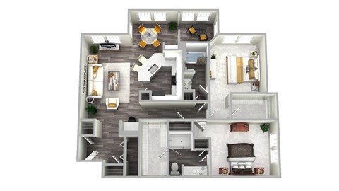 Edgewater Floor Plan at Emblem Alpharetta Apartments, Alpharetta, GA
